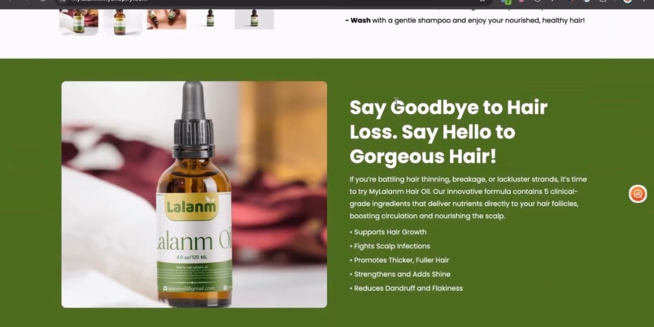 Hair Growth Oil, Clinical-Grade Formula for Thinning Hair, Scalp Treatment, 4.0 oz