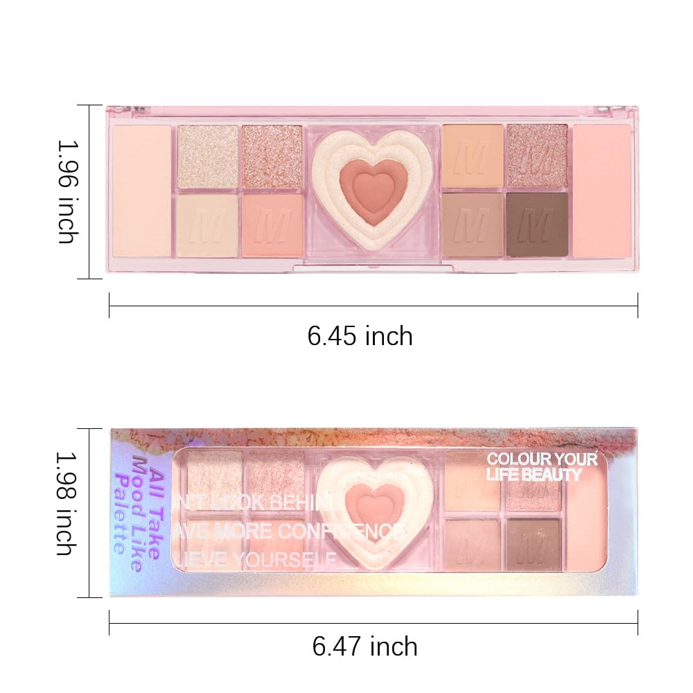 12 Colors Nude White Orange Matte Shimmer Eyeshadow Palette for Eye Makeup,High Pigmented Brown Eye Shadow Primers Powder Palet de sombras de ojos