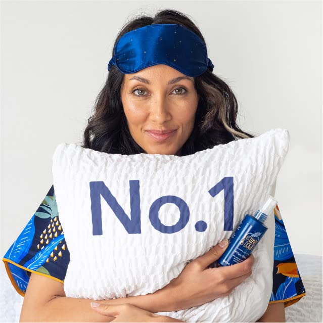 Feather & Down Sleeping Bag Gift Set: Luxury Eye Mask, Sleep Balm, Pillow Spray and Shower Cream, with Calming Lavender & Chamomile Essential Oils, Vegan & Cruelty Free