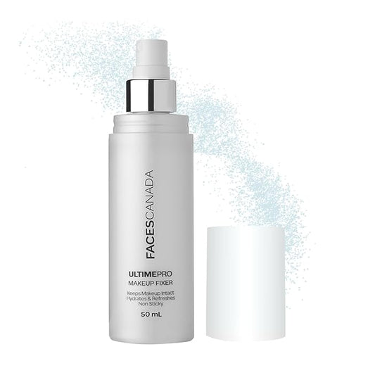 Faces Canada UltimePro Makeup Fixer Spray | Keeps Makeup Intact & Long-Lasting | Hydrating, Non-Sticky Mist for Fresh Finish | Lightweight & Refreshing | 1.69 Fl Oz (50ml)