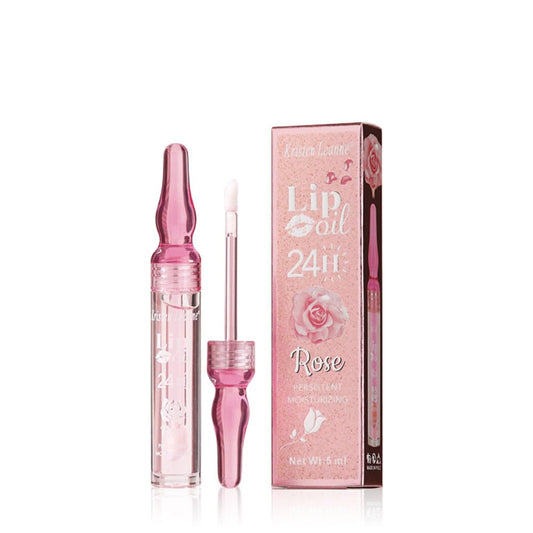 Rose Lip Oil Moisturizing Nourishing Repair Lips Reduce Fine Lines Relieve Dryness Long-Lasting Daily Use Lip Care