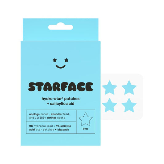 Starface Hydro-Star + Salicylic Acid BIG PACK, Hydrocolloid Patches With 1% Salicylic Acid, Helps Visibly Shrink and Soothe Spots, Cute Star Shape (96 Count)