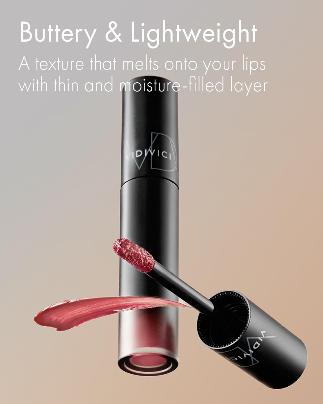 VIDIVICI Millennial Velvet Lip Tint - Thin, Comfortable & Long-Lasting Wear with Matte Finish - Seamless, Rich and Vibrant Shade - Moisture-Filled & Lightweight Texture, 0.15 fl.oz. (02 WHISPER CORAL)