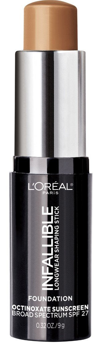 L'Oreal Paris Makeup Infallible Longwear Shaping Stick Foundation, 410 Cocoa, 1 Tube, 0.32 Ounce