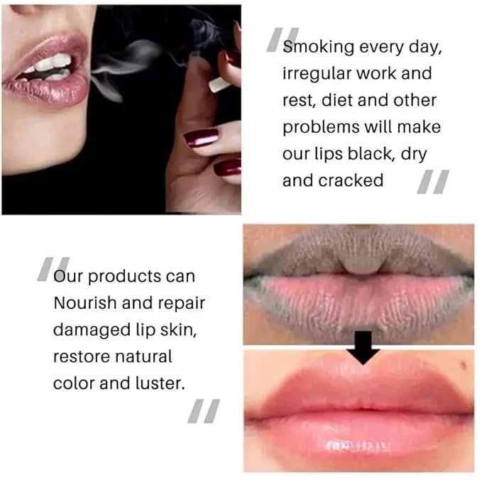 2PCS Handmade Plant lip balm Pink Lips Serum Brighten Dark Lips Bleaching Essence Lip Balm Repair Fine Lines Brighten Moisture Exfoliator Lip Care (Red)