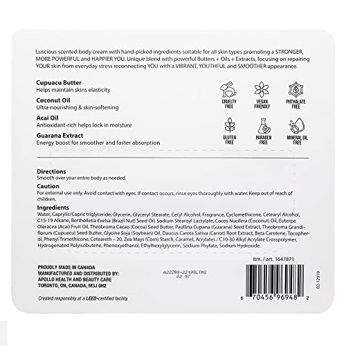 Nutrius | Brazilian Body Butter Cream 2-Pack | Smooth, Fast-Absorbing, Non-Greasy | Infused With Cupuacu Butter