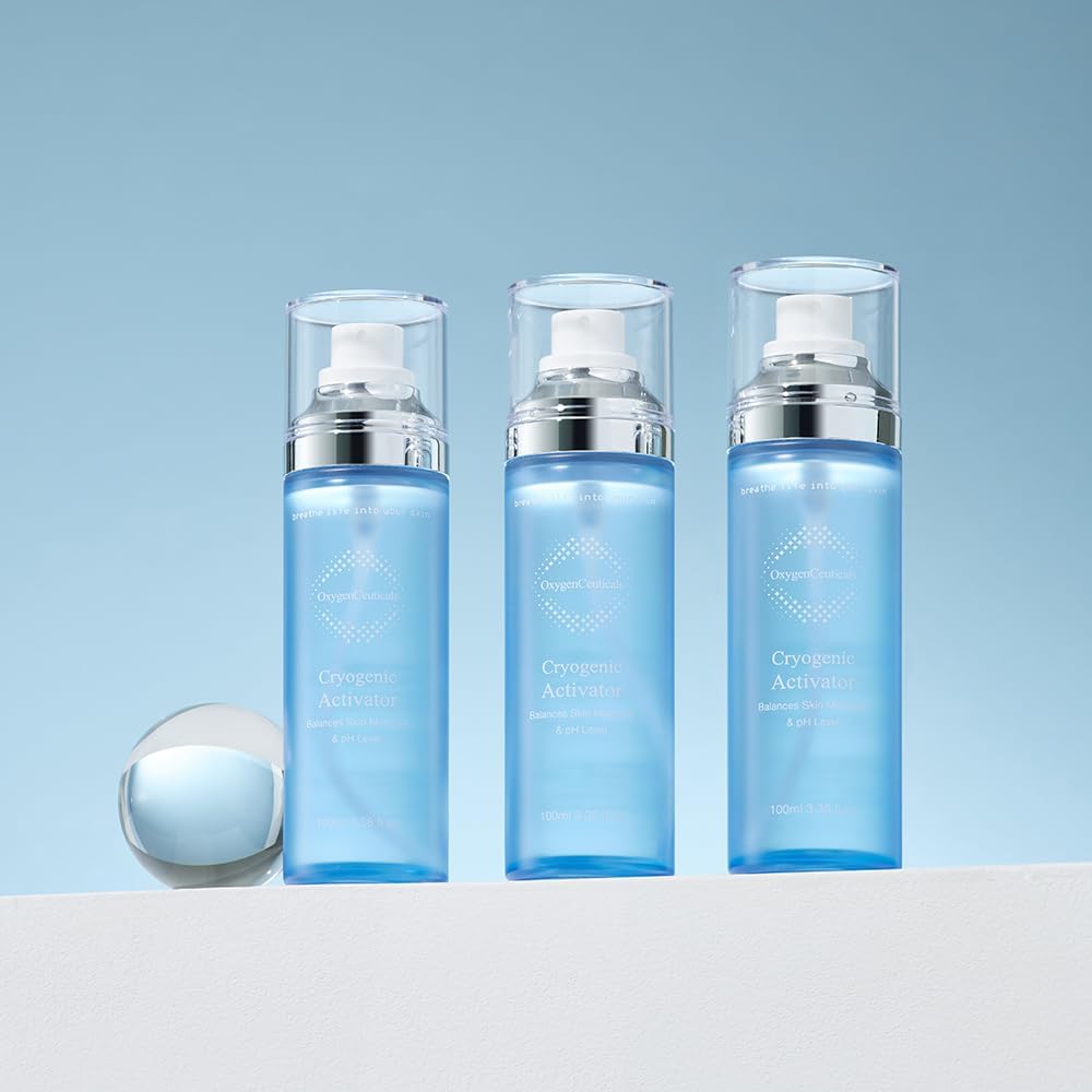 Cryogenic Activator – Mineral-Rich Deep Sea Water Mist with Dissolved Oxygen, Soothing & Regenerating Spray for Soothing, Clinically Tested Non-Irritating. 3.38 fl.oz (100ml)