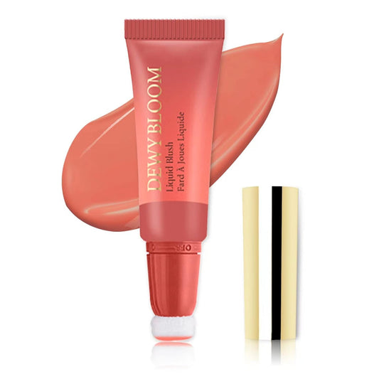 Blush Beauty Wand, Liquid Face Blush Contour Wand with Cushion Applicator, Smooth Cream Blush Wand Natural Matte Finish, Lightweight Blendable Blush Stick Makeup for Cheek,102 Coral