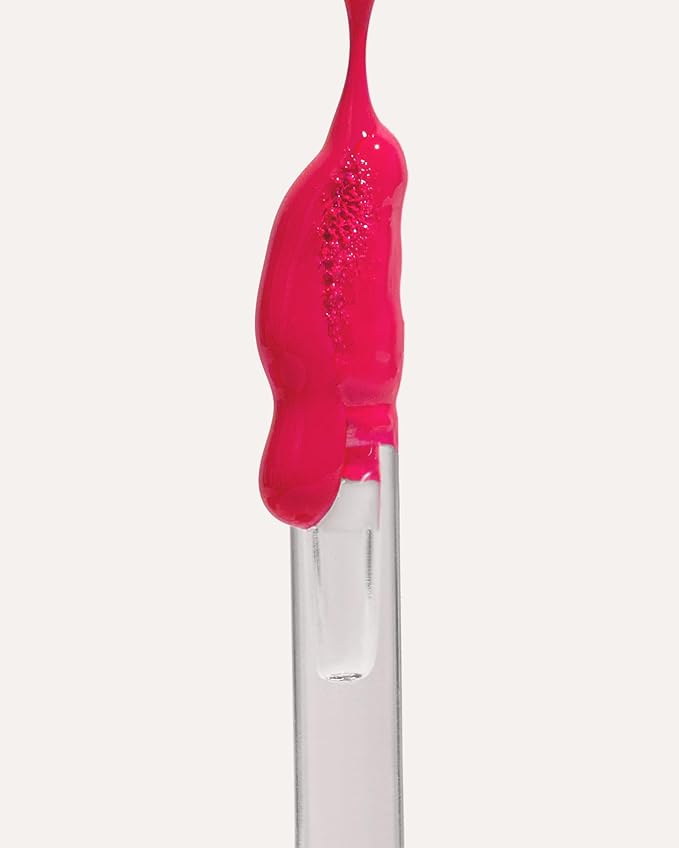 YENSA Super 8 Lip Oil, Natural Korean Moisturizing Gloss, No-Sticky Transparent Formula For Hydrating Lip Care (Power Pink) .22 fl oz
