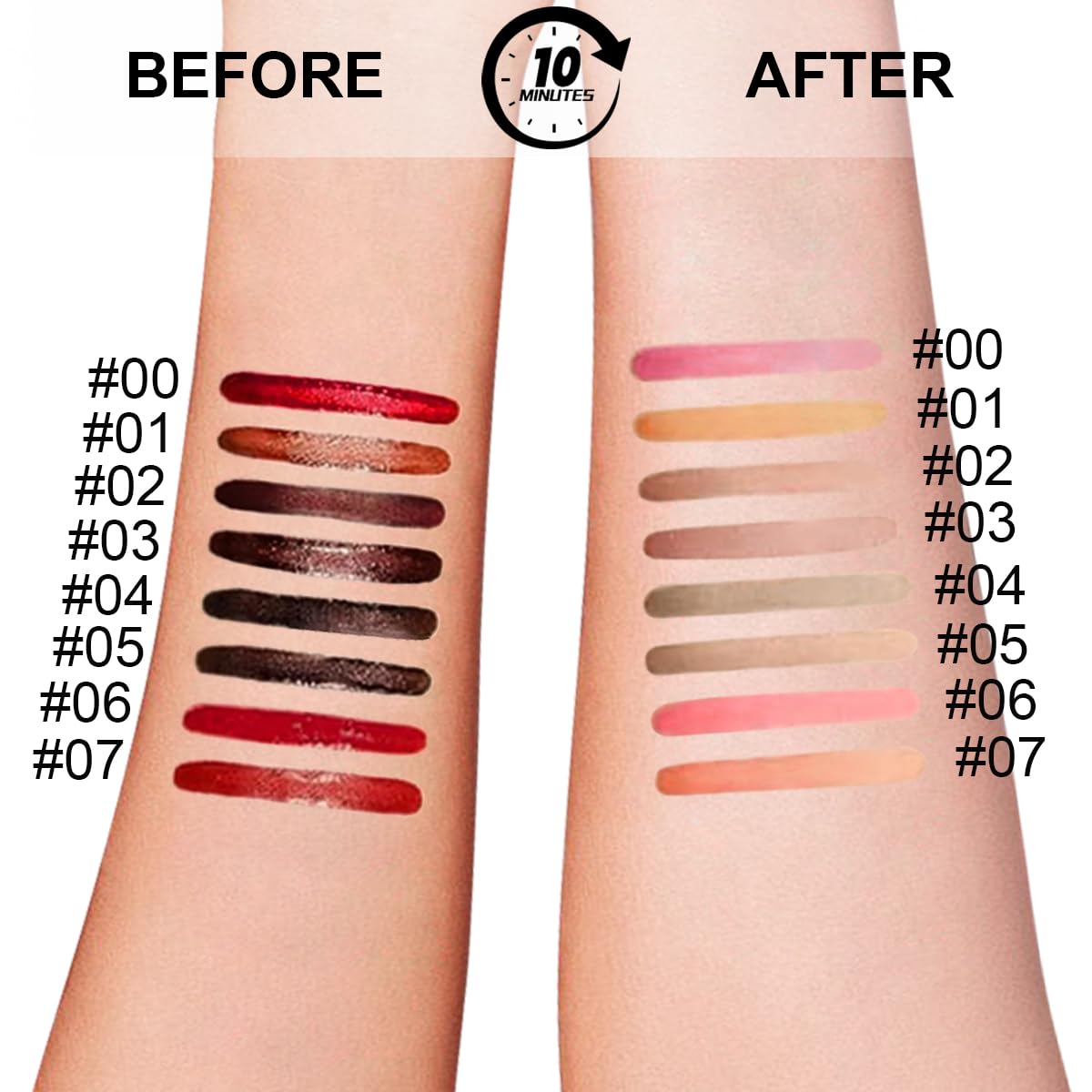 2 Colors Peel Off Lip Liner Stain Kit, Long Lasting Waterproof Matte Finish Lip Tint Stains Makeup Set for Women, Trend Colors, Easy to Use, for All Skin Types, Tweezer Include (#2+#3)