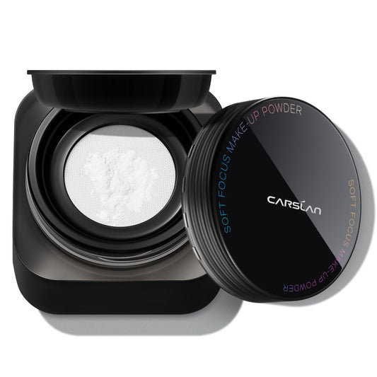 Soft Focus Loose Setting Powder, Waterproof, Matte, Oil Control, Shine Free, Talc-Free Face Powder Makeup, 24H Longwear Finishing Powder, 01 Translucent For Dry （0.63Oz）