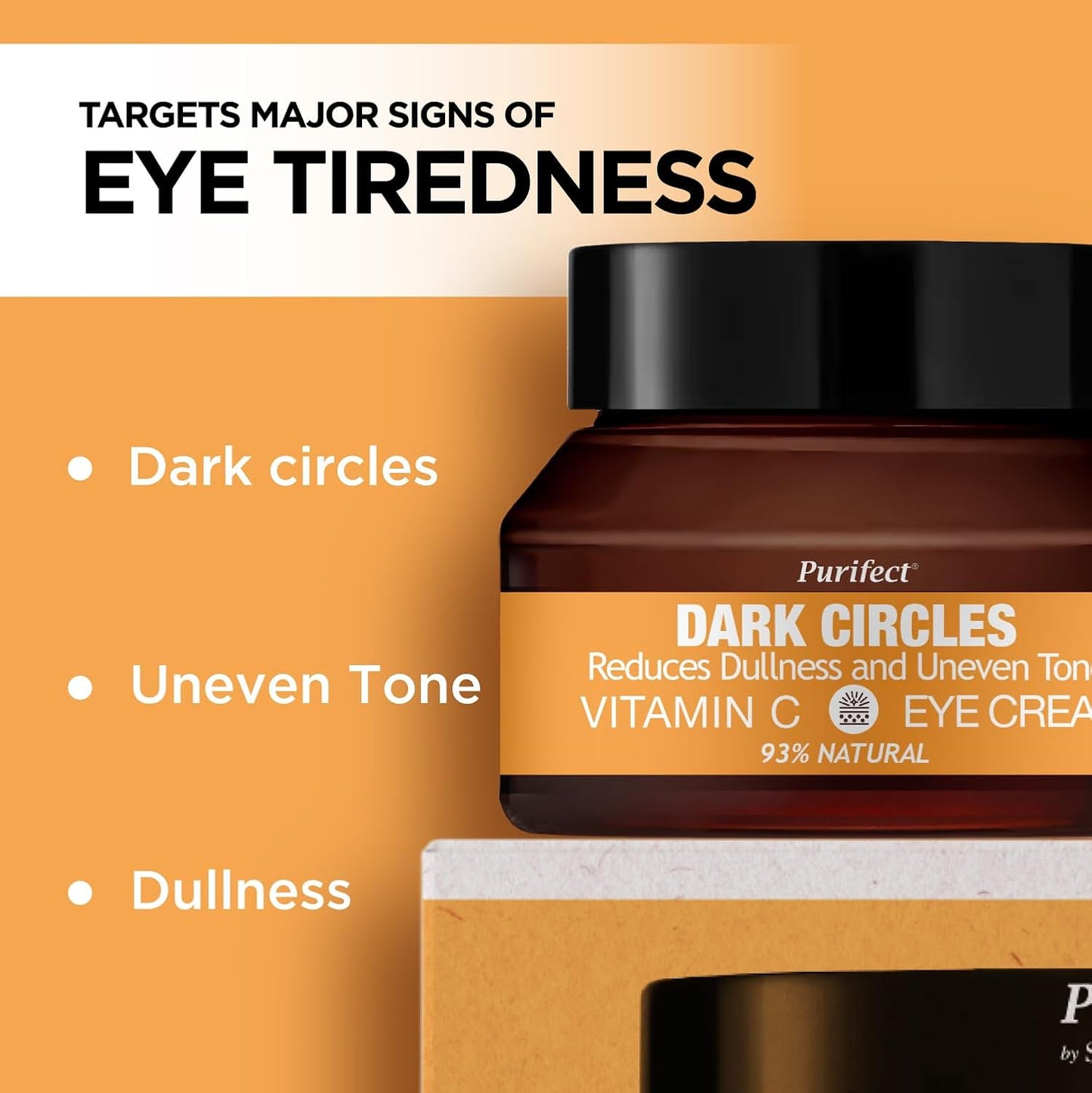 Made in USA Natural Purifect Eye Creams - 30ml (Purifect Dark Circles Vitamin C Eye Cream)