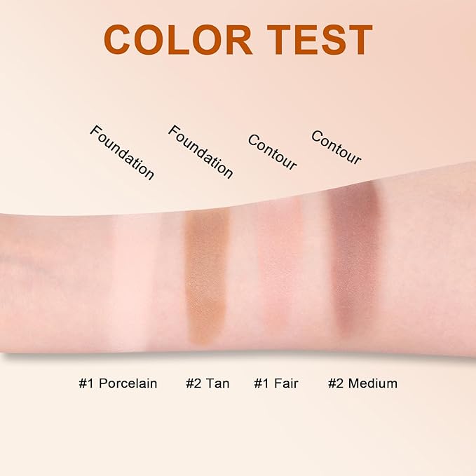 Baked Powder Contour Makeup, Brighten Bronzer Powder, Highlighter Bronzer Glow Palette, Cruelty Free Shimmer Bronzing Powder to Use For Contour Make up, Natural Finish & Easy to Use #002