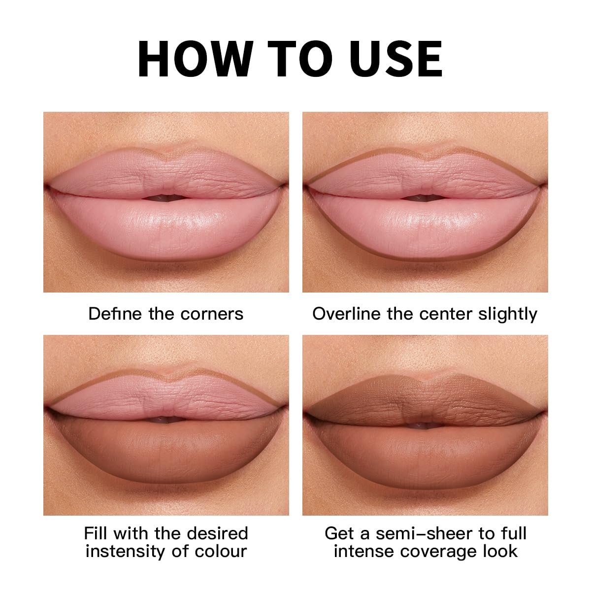 USHAS Lipstick and Lip Liner Combo Set 2 in 1 Waterproof Matte Lipstick pen for Women Lip liner Set Long Lasting with Makeup Set (Y15, Pack of 1)