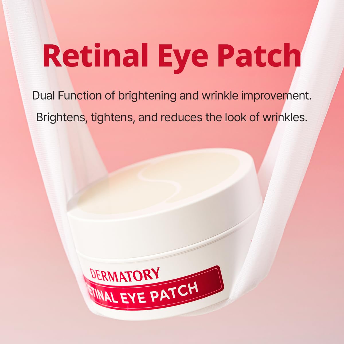 DERMATORY Pro Vita-A Retinal Under Eye Patch (60 sheets) | Reduces Dark Circles & Puffiness, Brightening, Hydrogel Ampoule, For Fine Lines & Wrinkles, With Retinal, Reallagen, Bakuchiol, Volufiline