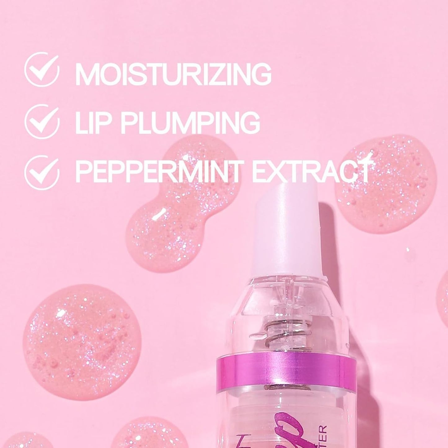 Erinde Lip Plumper Gloss, Natural Spicy Lip Plumping Booster Lip Plumping Oil, Ultra-Hydrating & Nourishing Plump Lip Plumper, Glossy Finish Fuller Lip Plumping Lip Gloss for Women Girls, 05#