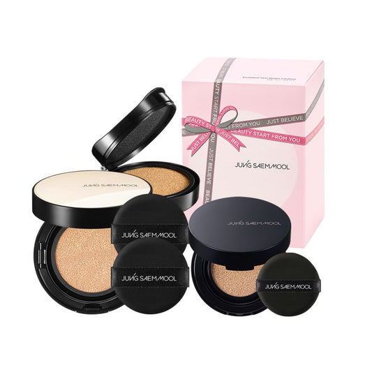[JUNGSAEMMOOL OFFICIAL] Essential Skin Nuder Cushion Gift Set (Light) | Nuder Cushion (Refill included) + Nuder Cushion Mini + Cushion Puff (1pc) | SPF 50+ PA+++