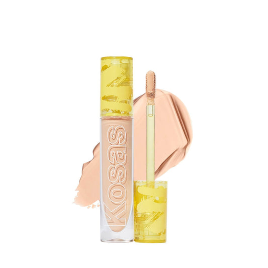 Kosas Revealer Concealer - Medium Coverage Makeup with Hyaluronic Acid, Conceals Dark Circles Under Eyes, Dark Spots and Blemishes + Brightens, Hydrates, Long-Lasting & Vegan, (Tone 3.8 N)
