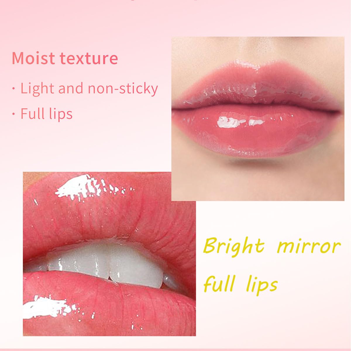 Lip Glow Oil Long Lasting Plumping Transparent Lip Balm Moisturizing Lip Oil Repairing Lip Lines and Prevents Dry Cracked for Lip Care and Dry Lips (Set-B)