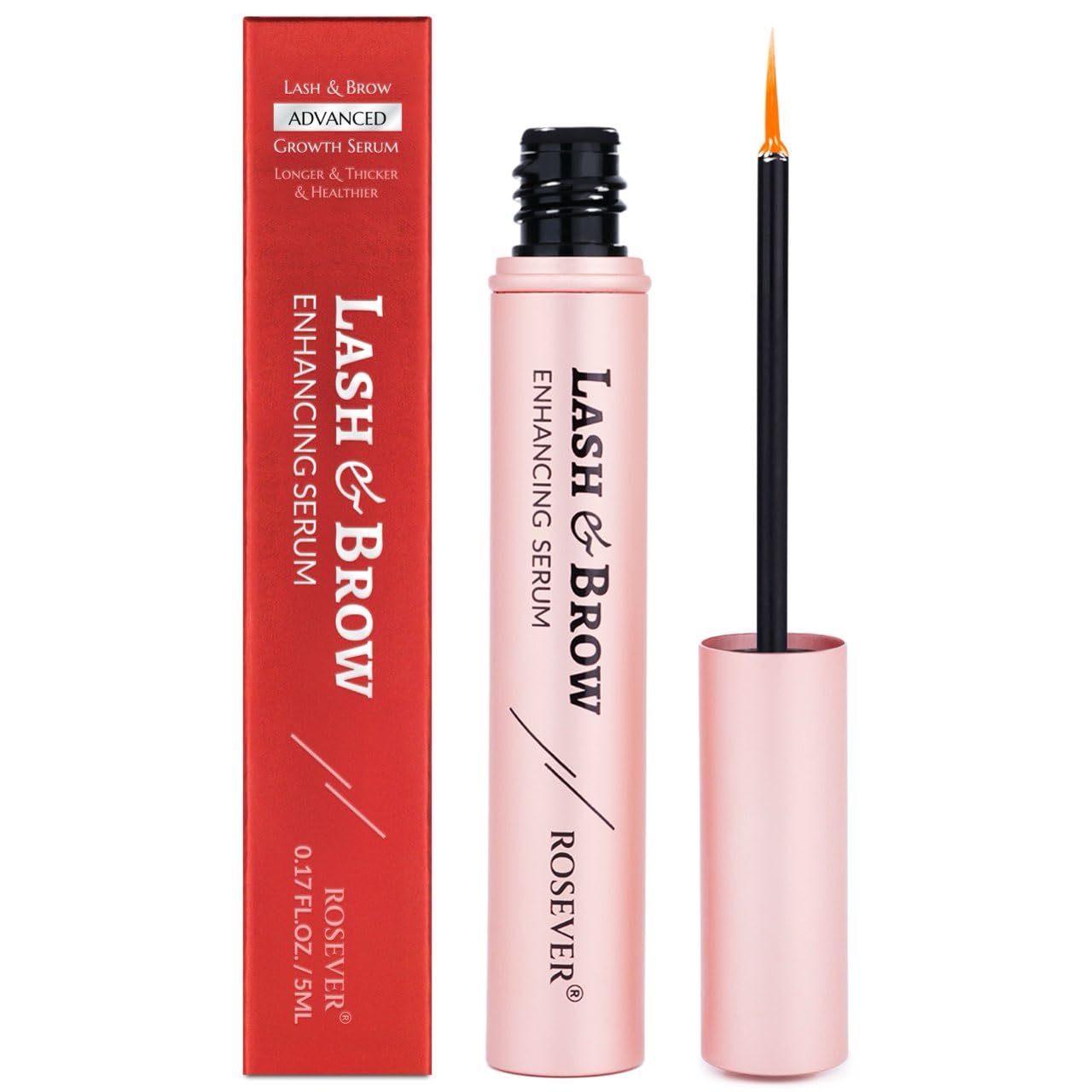 Eyelash Growth Serum, Eyelash Serum to Grow Lashes, Brow Growth Serum for Longer, Thicker and Stronger Lashes and Brows 5ml