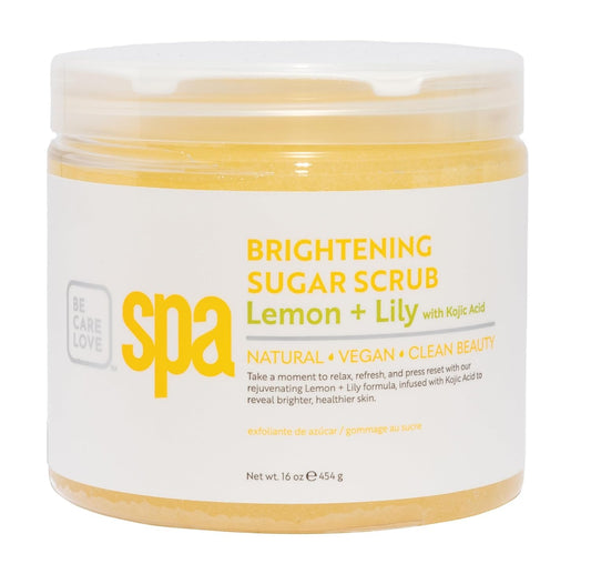 BCL SPA Sugar Scrub for Deep Hydration & Exfoliation with Certified Organic Ingredients for Professional and Home Use (16 oz, Lemon and Lily)