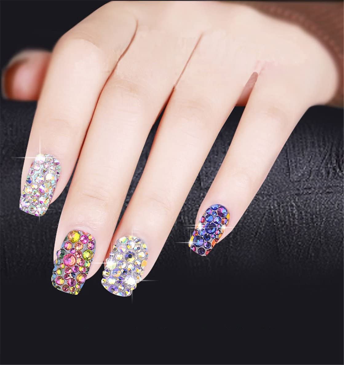 1000 Pieces SS20 5mm Flatback Rhinestones Clear Glass Round Gems Crystals for Nail Art DIY Crafts Clothes Shoes Bags （Crystal Yellow）