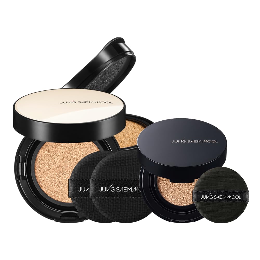 [JUNGSAEMMOOL OFFICIAL] Essential Skin Nuder Cushion Gift Set (Light) | Nuder Cushion (Refill included) + Nuder Cushion Mini + Cushion Puff (1pc) | SPF 50+ PA+++