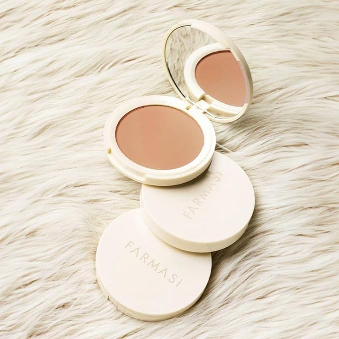 FARMASI Makeup BB All in One Powder, Lightweight, Long-Lasting Medium-Full Coverage with Flawless Finishing, will Look More Natural and Smooth Than Ever, 0.5 oz, Cool Deep