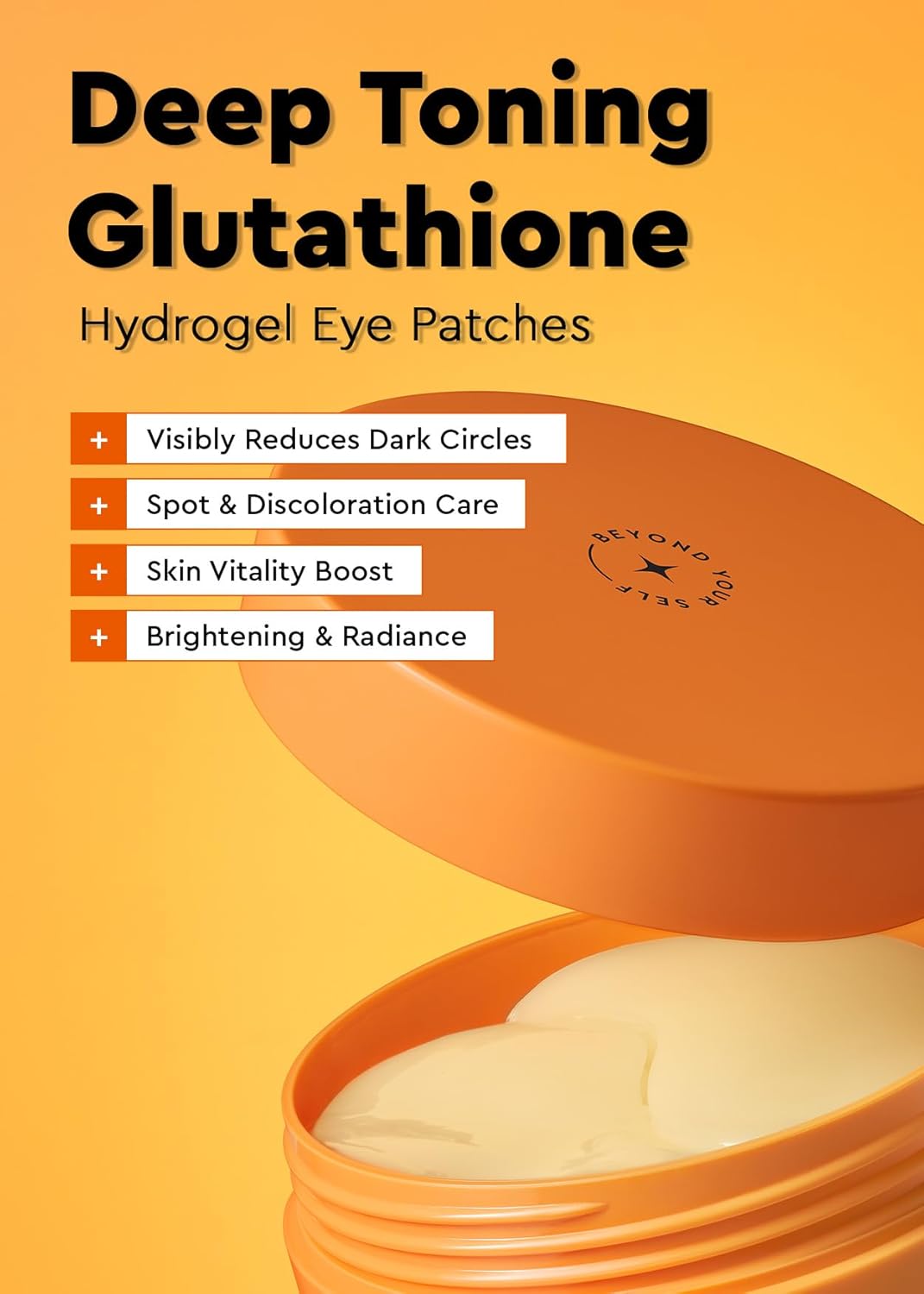 Bewants Hydrogel Eye Patches with Deep Toning Glutathione, 60 Patches, Under Eye Masks for Brightening and Radiance, Caffeine & Niacinamide patches, Korean Skincare