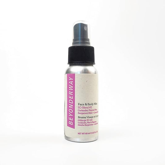 Multi-Use Mist 60ML - Signature Essential Oil Blend No. 2 with Bergamot Mint, Coriander, Lavender & Pinyon Pine - Infused with Aloe Vera Leaf Juice, Hydrates & Balances Skin