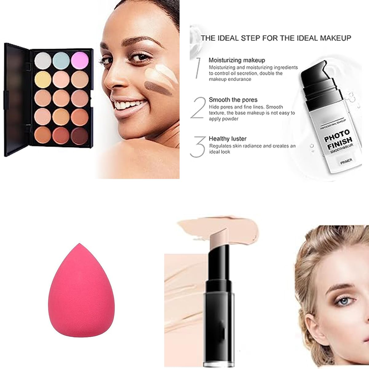 Makeup Sets Teens Makeup Kit for Women Full Kit Make up Kit Makeup Kits for Women Gift Eyeshadow Palette Concealer Palette Lipgloss Foundation Liquid Concealer Makeup Brushes Makeup Powder