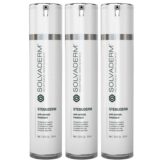 Stemuderm Face & Eye Cream - Anti Aging Skincare - Daily Moisturizer for Fine Lines, Wrinkles & Eyebags - Supports Production of Collagen & Elastin - Organic Stem Cell Complex - 1.7 oz (Pack of 3)