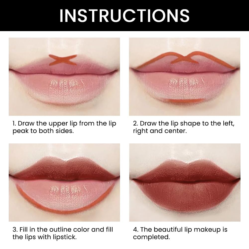 evpct 1Pcs Matte Lip Liner and Lipstick Combo Set Kit for Women, Magic Neutral Lipsticks 24 Hours Original Lipstick and Lips Liner Pencil Stain Gloss Makeup Long Lasting Waterproof, 33# MORE TAUPE