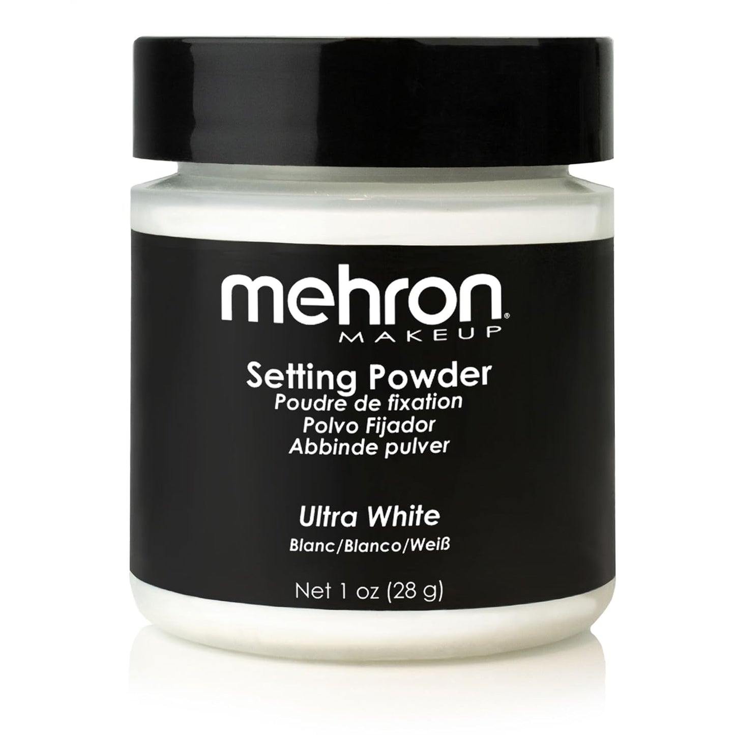 Mehron Makeup Setting Powder | Loose Powder Makeup | Loose Setting Powder Makeup Perfect for Halloween 1 oz (28 g) (Ultra White)