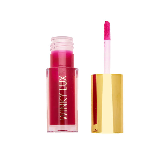 Winky Lux Crave Barely There Sheer Tinted Lip Oil - Hydrating Lip Gloss Tint, Cranberry Red Glossy Lip Balm, Juicy Non Sticky Long Lasting Formula, Infused with Jojoba Oil & Soft Vanilla Scent