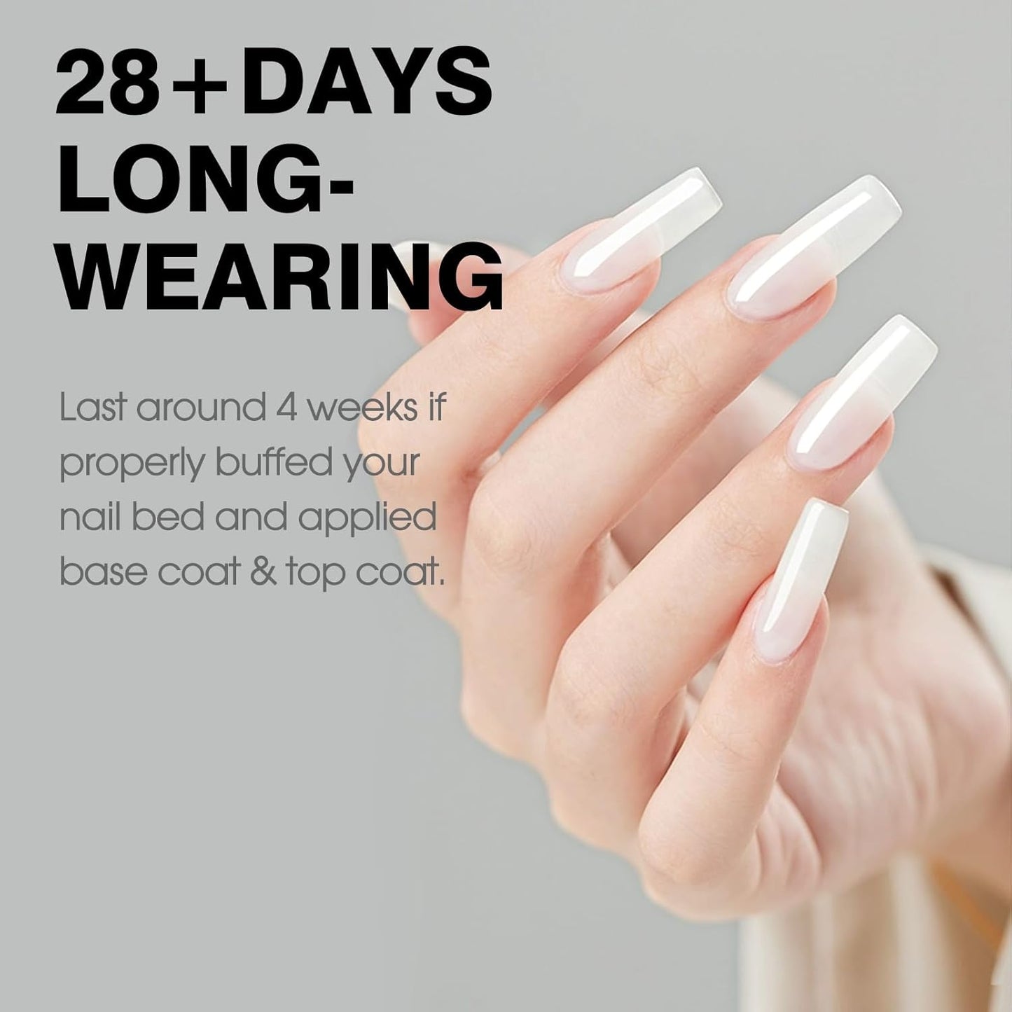 CANNI Milky White Jelly Gel Polish – 9ML Translucent Sheer Nude Soak-Off UV/LED Gel Nail Polish for DIY Manicure or Salon Use