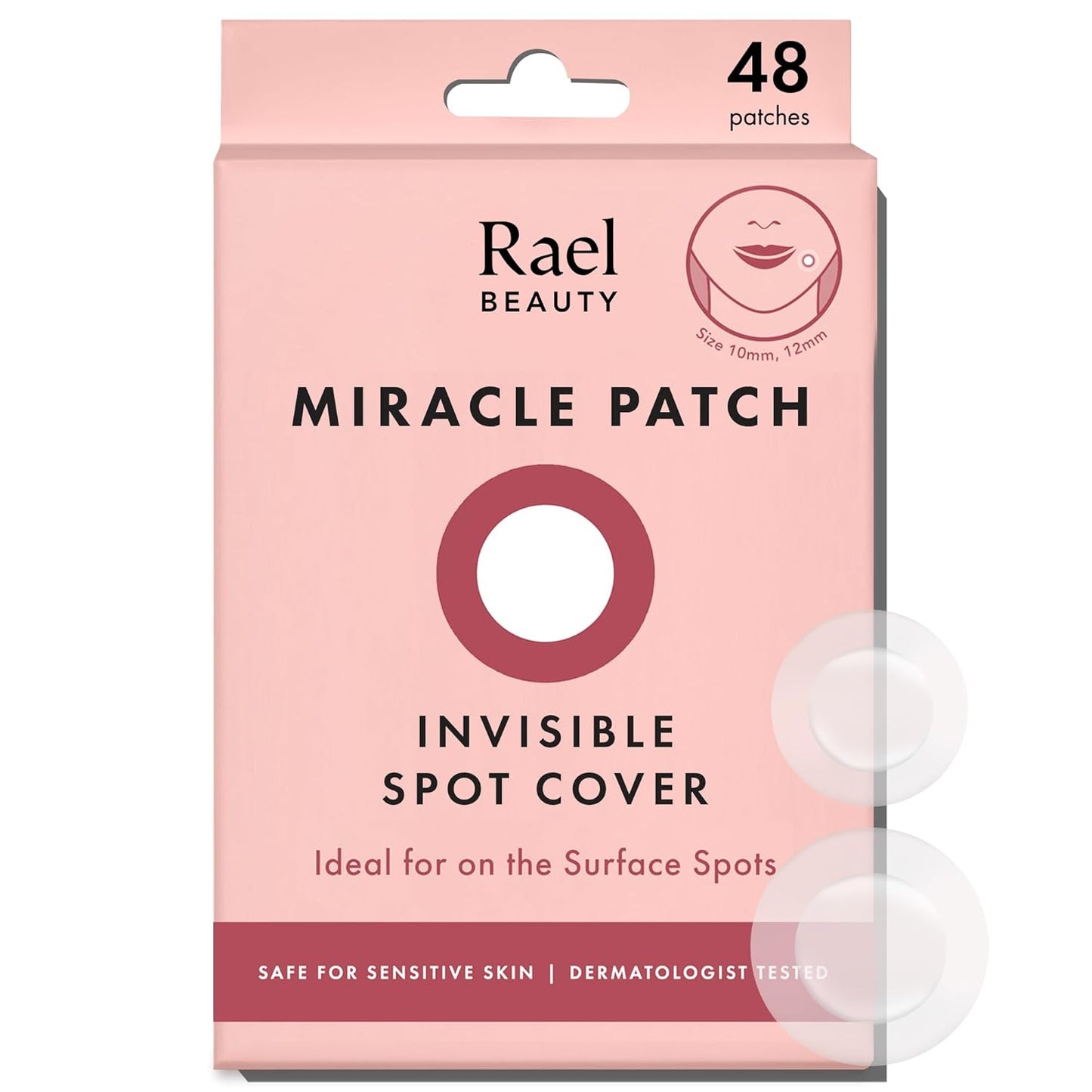 Rael Pimple Patches, Miracle Invisible Spot Cover - Hydrocolloid Acne Patch, Treatment for Breakouts, Absorbs Zits & Blemish, Korean Skin Care, 2 Sizes (48 Count)