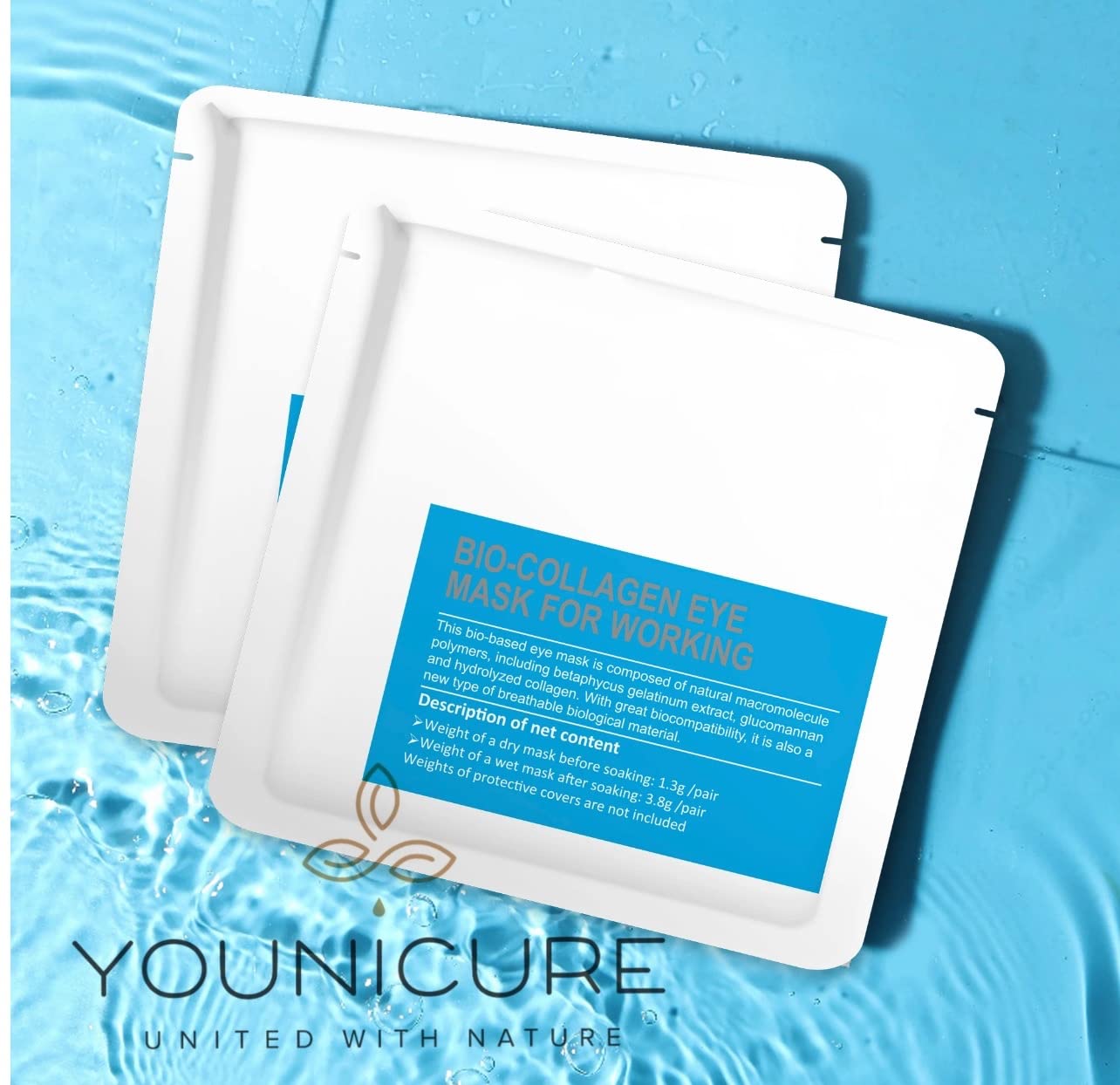 BIO-COLLAGEN EYE MASK, Anti Aging Eye Mask, Targets Wrinkles, Dark Circles, Eye Fatique, 5 Pairs