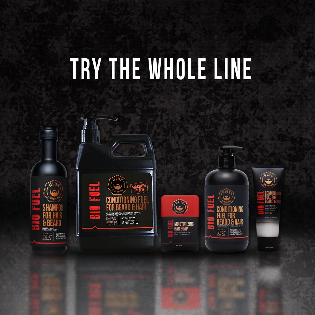 GIBS BioFuel Hair Conditioner For Men - Beard & Hair Conditioner Moisturizing, Liter, 33.8 Fl Oz (Pack of 1)