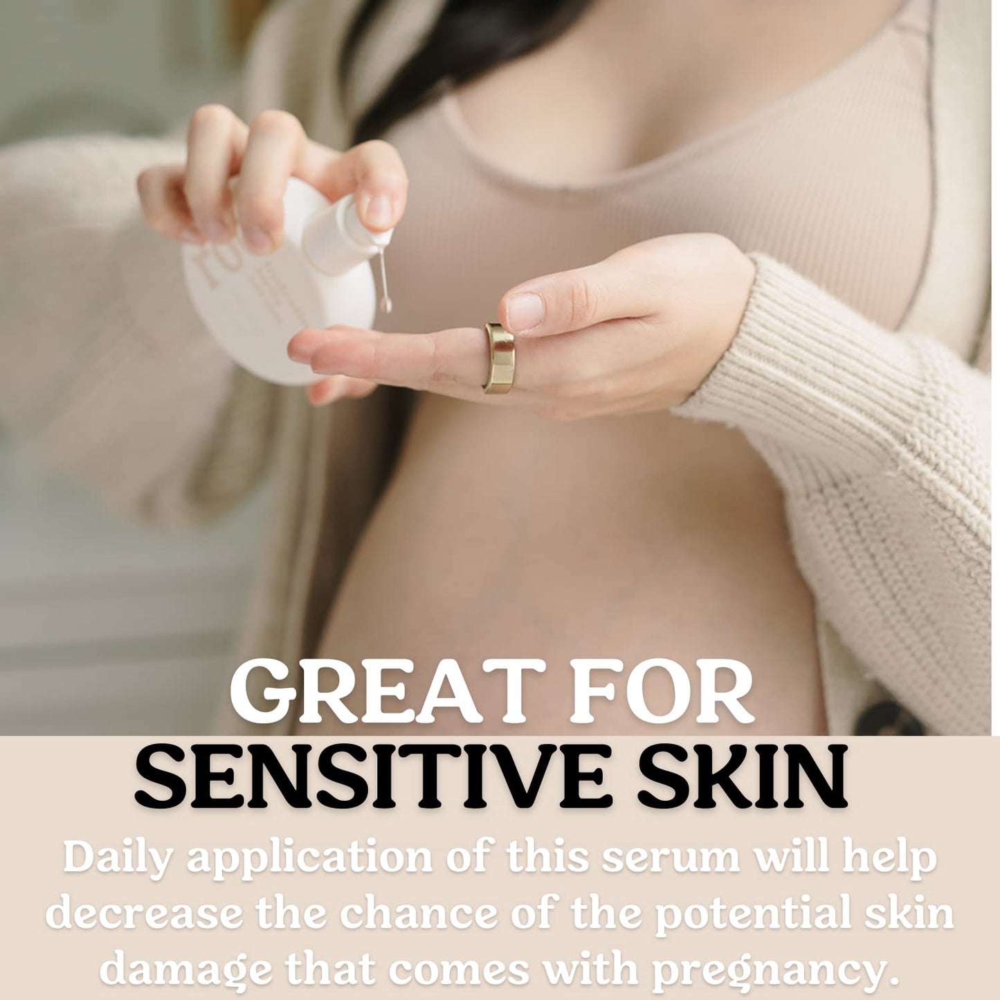 Stretch Mark Belly Serum/Oil for Sensitive Skin with Long and Short-term Hydration, Increases Skin Elasticity and Firmness Reduce Stretch Marks (Belly Serum)