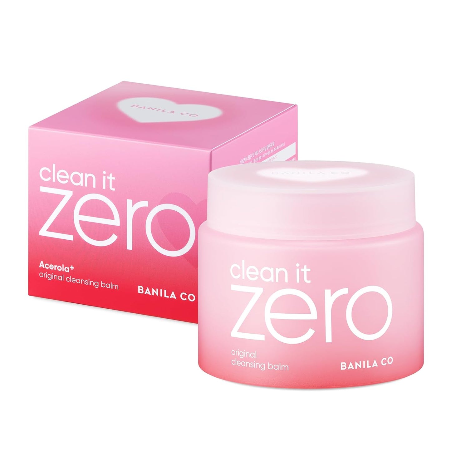 BANILA CO Clean it Zero Original Cleansing Balm Heart Edition | Korean Makeup Remover, Cleansing Oil, Cleanser for All Skin Types | Vegan | Made with Acerola Berry & Vitamin C (180ml / 6.08 fl.oz)