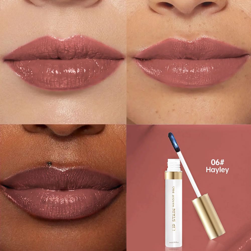 Lip Stain - Wipe-Off & Peel Off Lip Color | Waterproof, Long Lasting, Transfer-Resistant, Smudge-Proof Lip Tint | Easy Wipe Finish, High Pigment | All-Day Vibrant Kiss-Proof Lip Stain, dusty rose