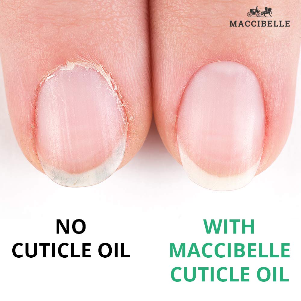 Maccibelle Cuticle Oil 0.5 oz - Heals Dry Cracked Cuticles (Milk and Honey, 0.5 Fl Oz)