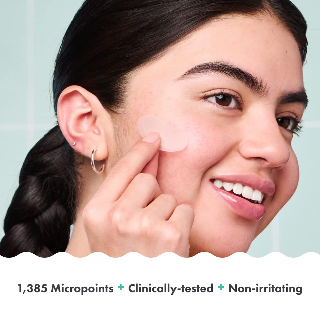 Mighty Patch Micropoint Large Hydrocolloid Pimple Patches for Face Blemishes from Hero Cosmetics, Acne Stickers for Early Stage Zits & Hidden Pimples, 1,385 Proprietary Micropoints, 6 Count