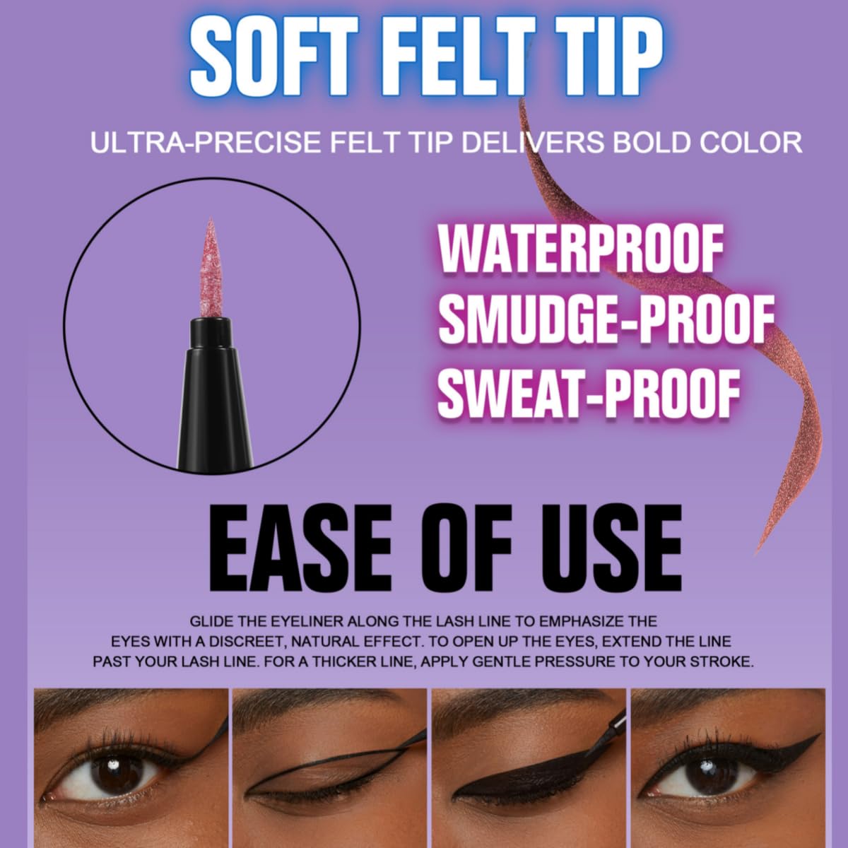 liquid eye liner pencil long lasting chrome ink liquid eyeliner high pigment colored eyeliner Silver