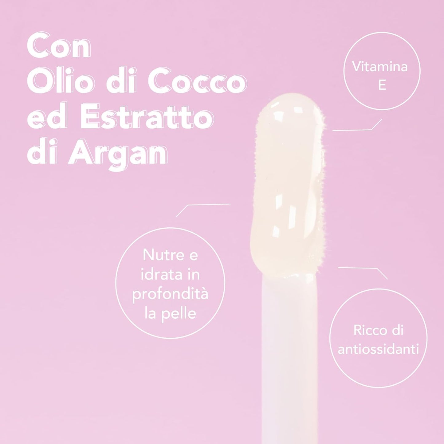 Coconut Lip Oil | Clear Transparent Lip Treatment with Coconut Oil | Moisturizing Lip Oil | Vegan & Cruelty Free Lip Oil | 99% Natural Lip Oil | Piña Colada 5 ml (Transparent)