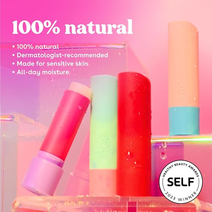 eos 100% Natural Lip Balm- Coconut Milk, All-Day Moisture, Made for Sensitive Skin, Lip Care Products, 0.25 oz