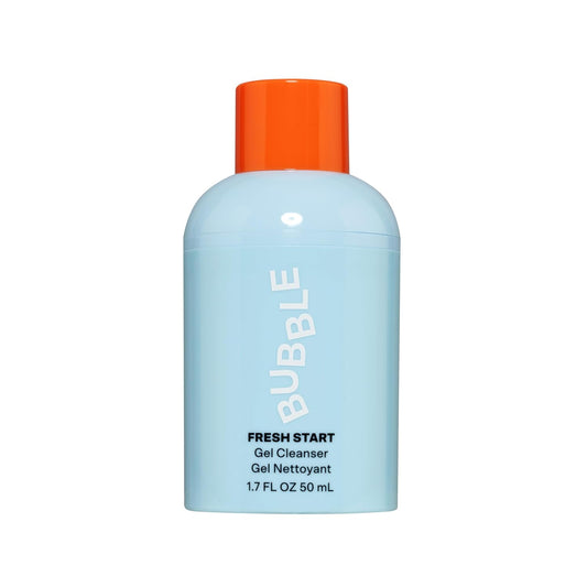 Bubble Skincare Fresh Start Gel Cleanser - Gentle Exfoliating Face Wash for Oily Skin - Formulated with Aloe Vera Juice + Caffeine to Protect and Soothe Complexion (50ml)