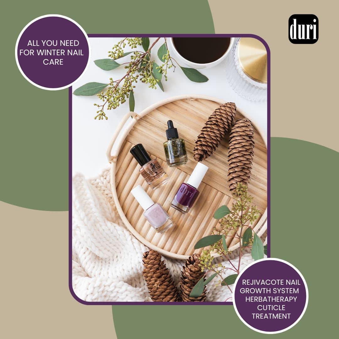 duri Rejuvacote 1 Original Maximum Strength Nail Growth System Base, Top Coat and Miracote Quick Dry Top Coat Combo