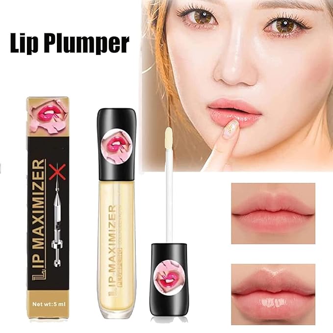 Vitamin E Lip Plumping Serum, Lip Hyaluronic Lip Plumper, Lip Plumping Serum Instant Lip Balm for Moisturize, Eliminate Dryness Wrinkles Enhances Plump Gloss (3PC)